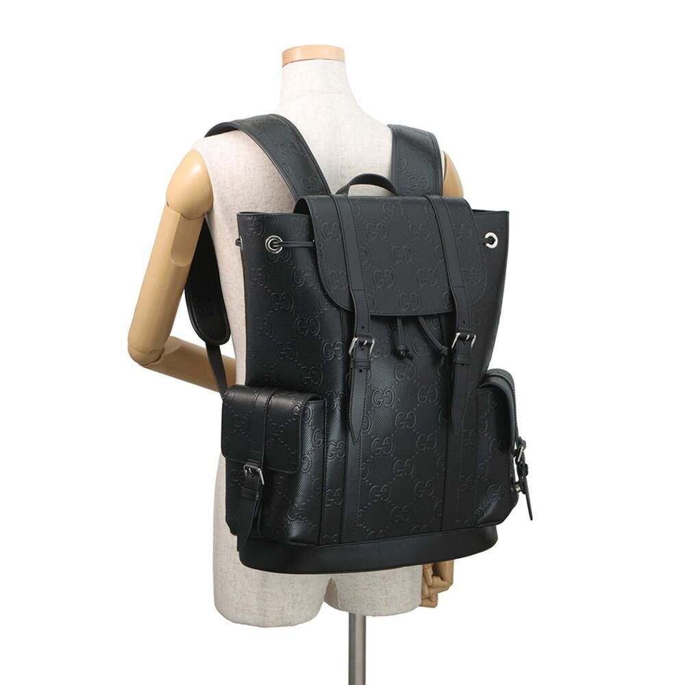 Gucci GG embossed backpack 625770 GUCCI handbag black - Picture 4 of 13